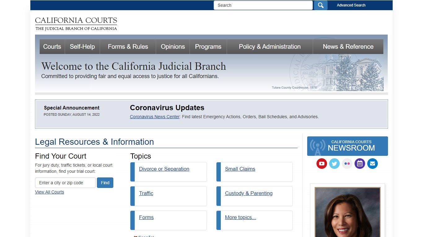 Mexican Consulates in California - California Courts - Home